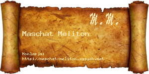 Maschat Meliton névjegykártya